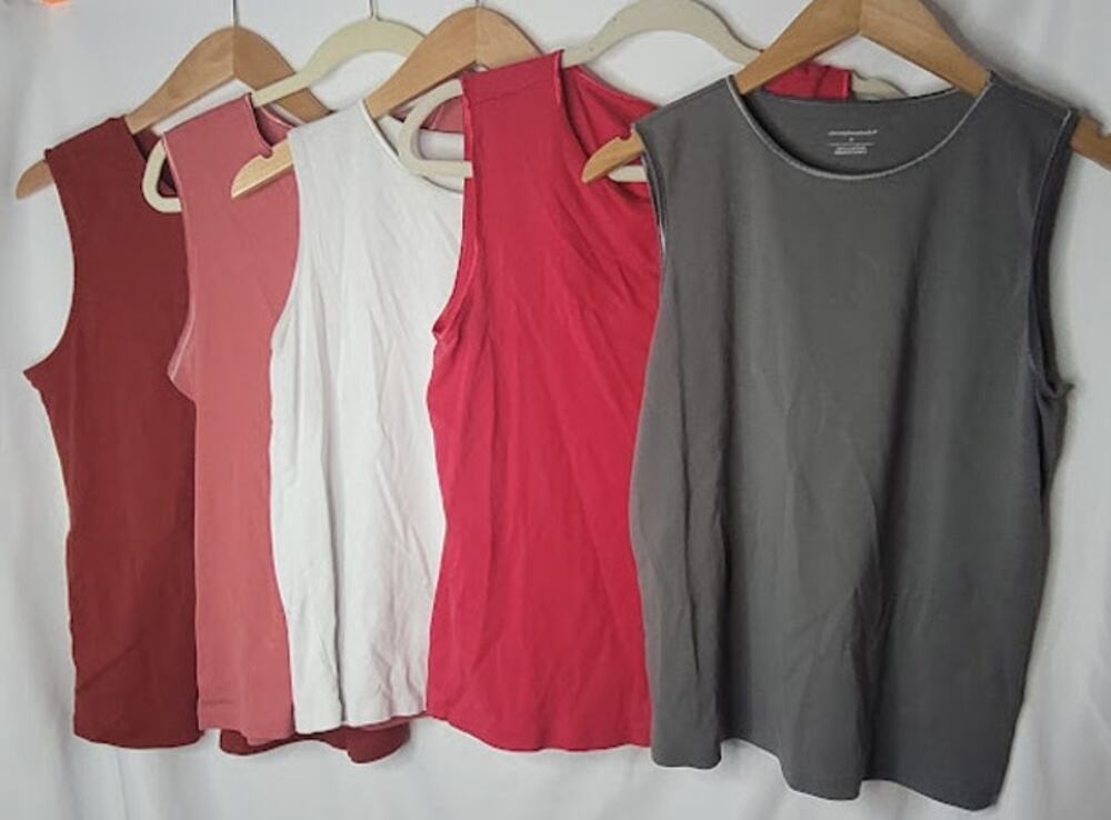 Christopher & Banks- Women's multicolor sleeveless tops- 5 in total- size Large